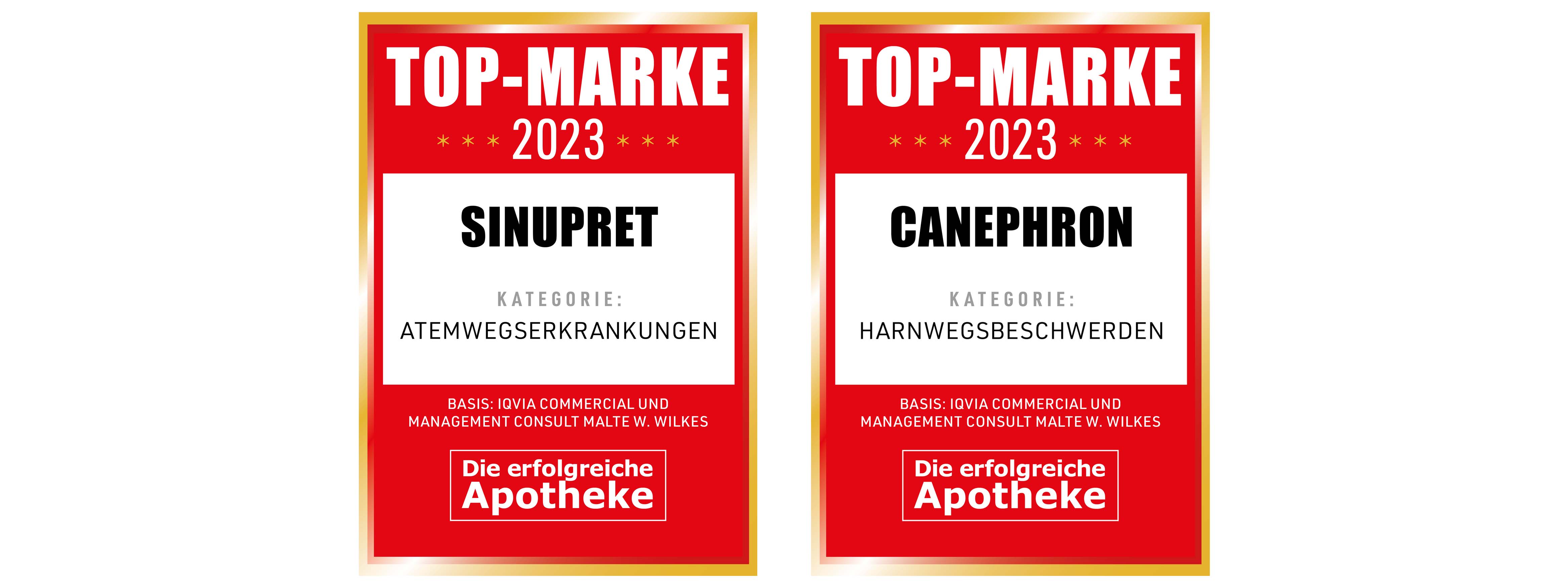 Awards 2023 for Sinupret and Canephron as Top Brand